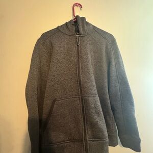 Xerox Charcoal Zip-Up Sweater